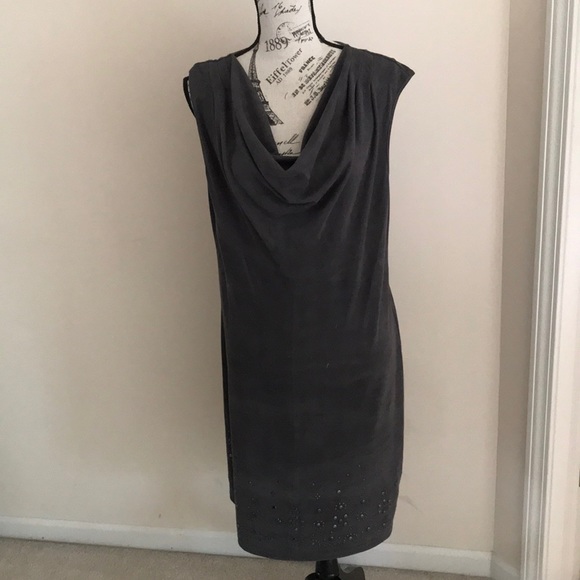 Saks Fifth Avenue Gray Dress - Picture 1 of 5